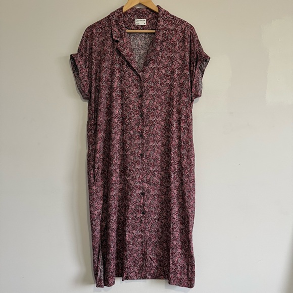 Frank & Oak Dresses & Skirts - Frank and Oak Floral Button-Up Midi Dress